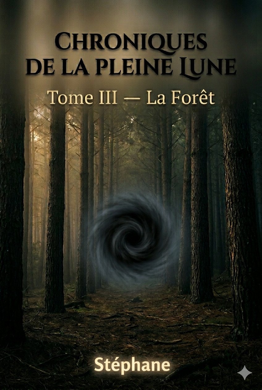 Chroniques de la Pleine Lune Tome 3 couverture roman fantasy spirituelle Stéphane Essence Céleste
